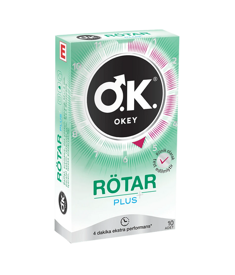 Rötar Plus Benzokainli Şeffaf Lateks Prezervatif – 10'lu
