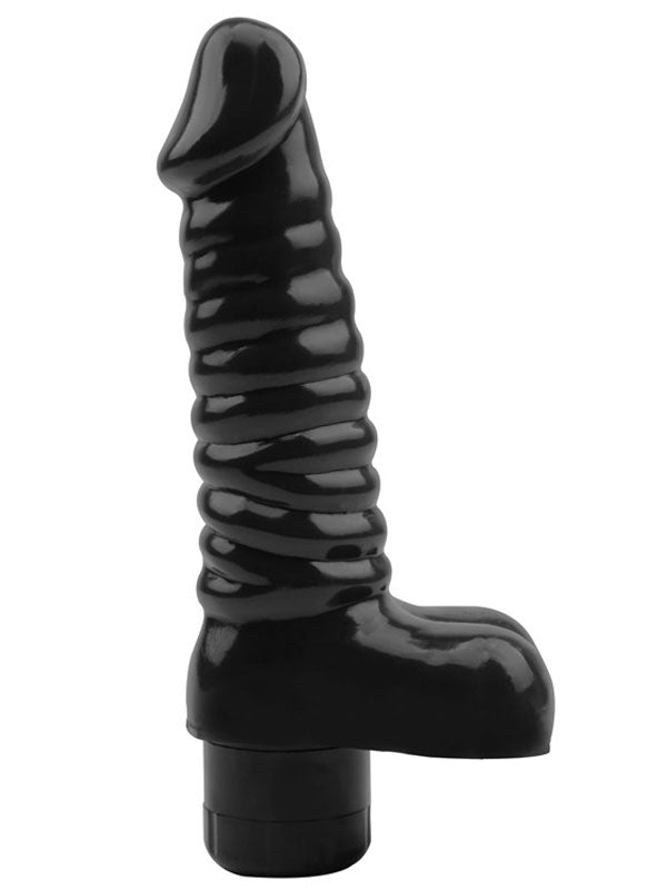 Rubicon Siyah Boğumlu Testisli Vibratör 19 cm – 251 g