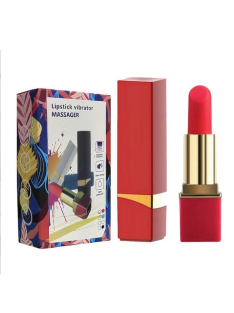 Ruj Şeklinde Şarjlı Mini Vibratör – 10 Mod, Sessiz