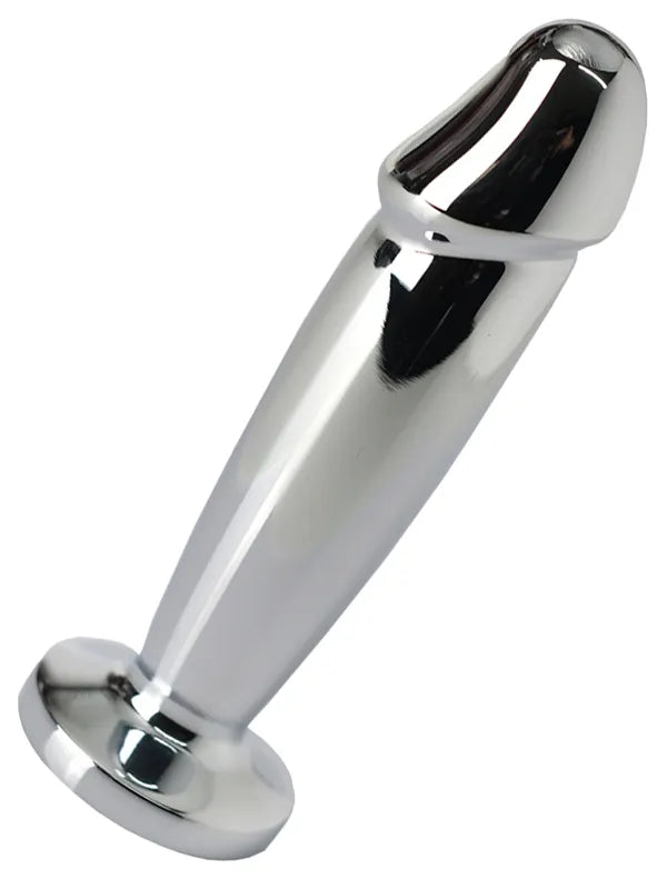 Şarjlı Titreşimli Çelik Anal Plug, 10 Modlu 12 cm – Metalik