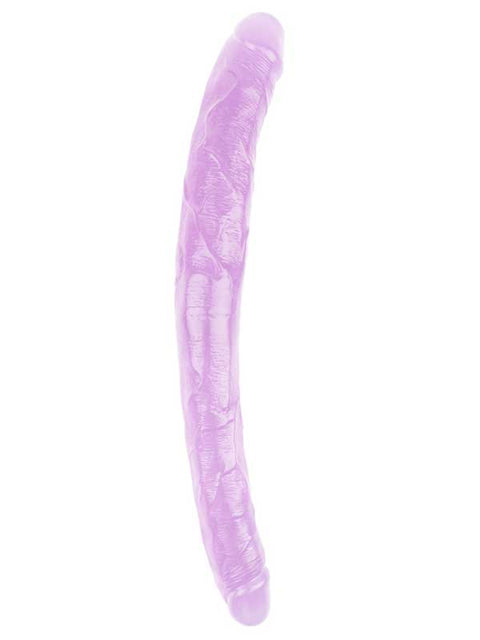 Şeffaf Jel Çift Taraflı Dildo – 45 cm Mor