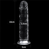 şeffaf jel dildo 18 cm – görsel 8