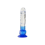 şeffaf mavi silikon realistik dildo – görsel 2
