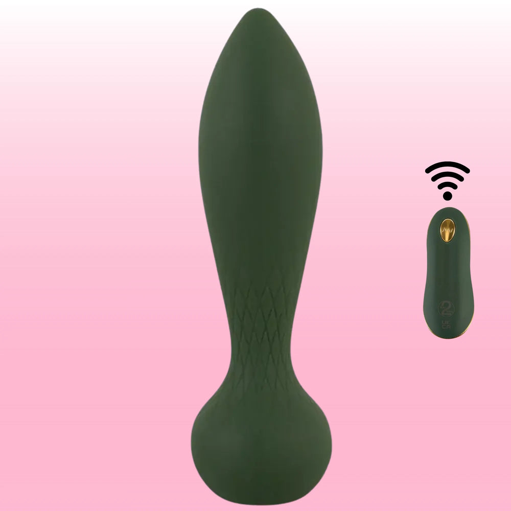 Sessiz Motorlu Kumandalı Titreşimli Anal Plug – 10,5 cm