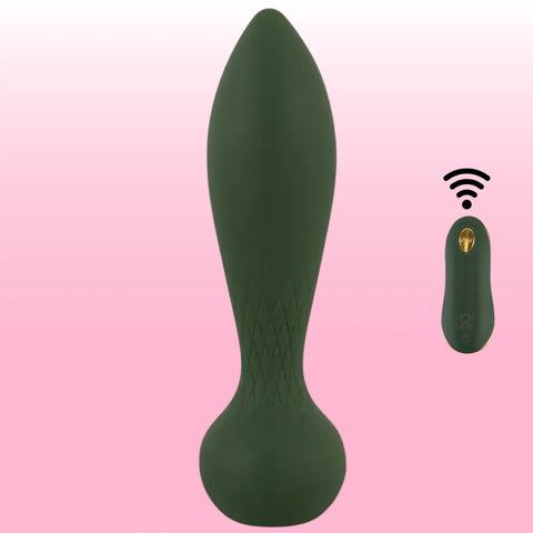 Sessiz Motorlu Kumandalı Titreşimli Anal Plug – 10,5 cm
