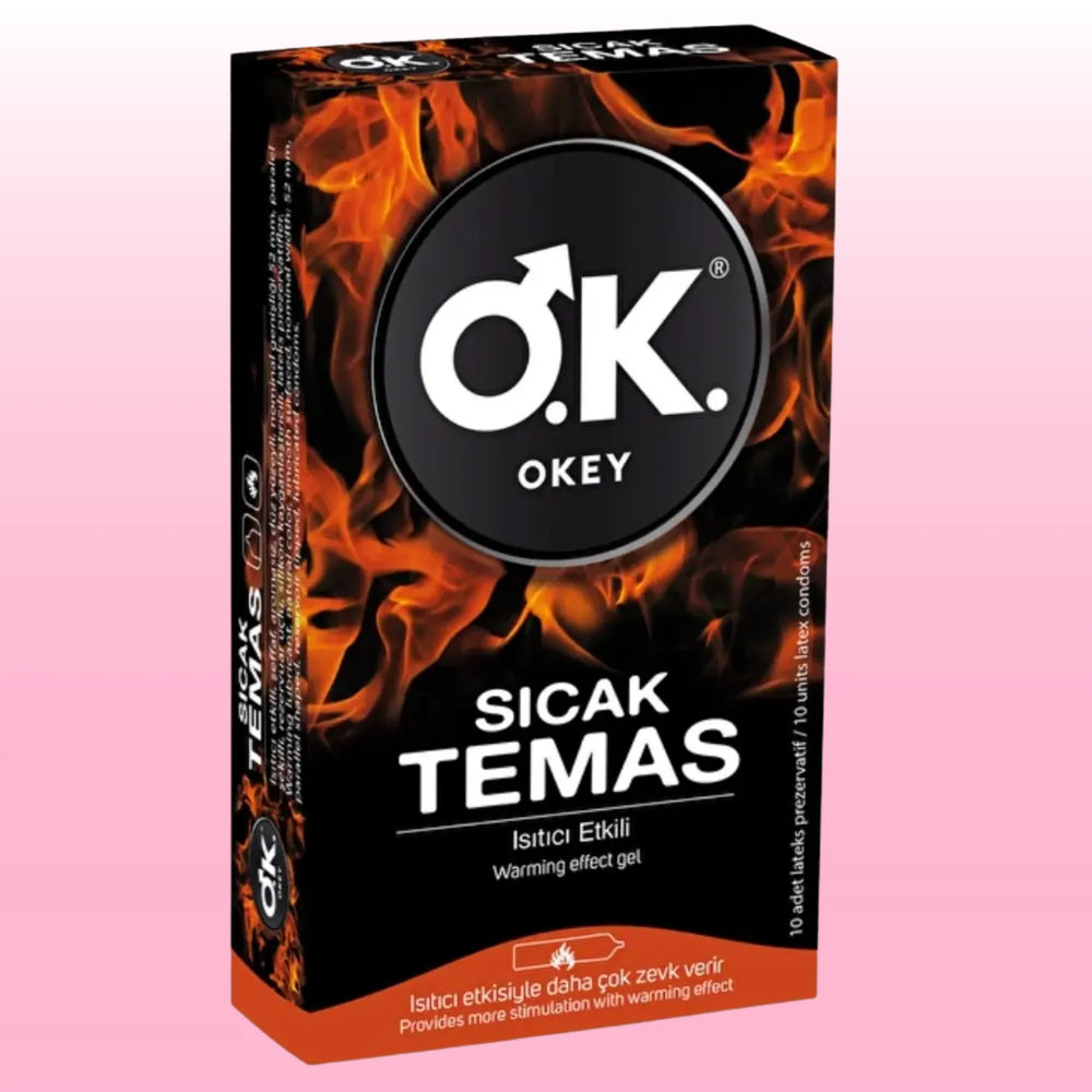 Sıcak Temas Isıtıcı Kremli Kayganlaştırıcılı Prezervatif – 10'lu