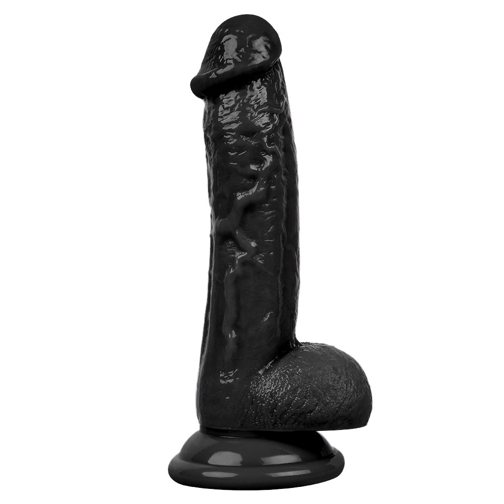 Siyah Gerçekçi Vibratör 19 cm
