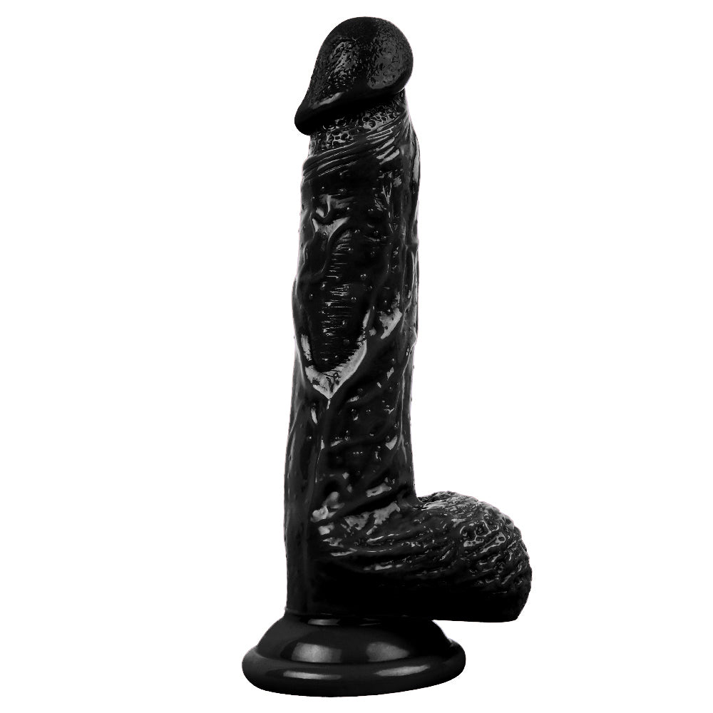 Siyah Gerçekçi Vibratör 21 cm