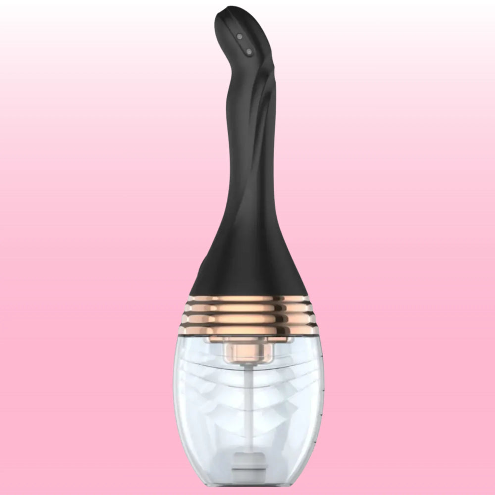 Siyah Silikon Anal Duş Pompası 220 ml – 3 Kademeli