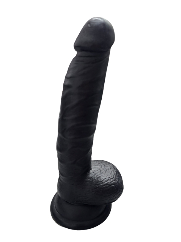 Siyah Testisli Gerçekçi Dildo 20 cm