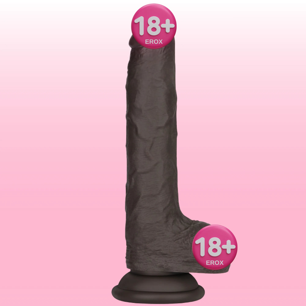 Sliding Skin Pro II Kayar Derili Silikon Realistik Penis – Siyah 19,5 cm