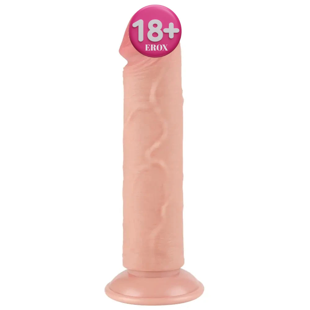 Sliding Skin Vidalı Vantuzlu Realistik Penis – 20 cm, Ø3,8 cm