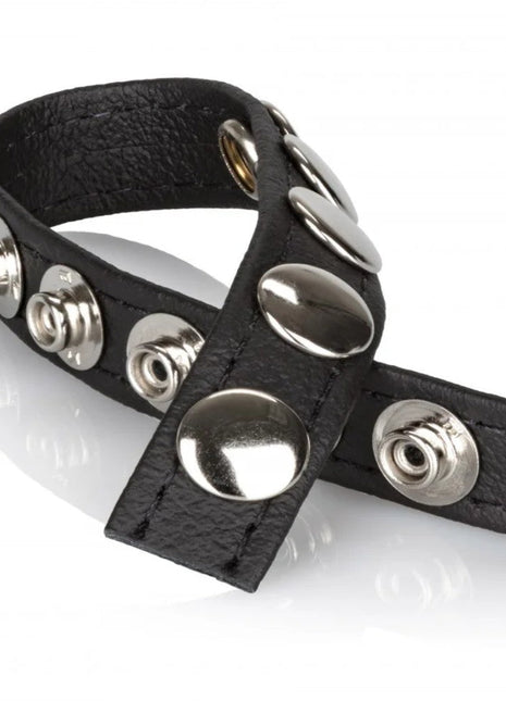 Calexotics Leather Multi-Snap Ring Deri Penis Halkası