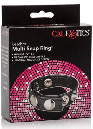 Calexotics Leather Multi-Snap Ring Deri Penis Halkası