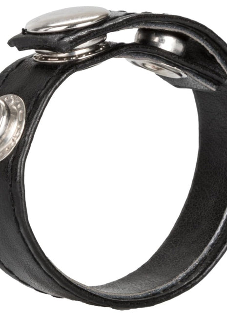 Calexotics Leather 3-Snap Ring Deri Penis Halkası