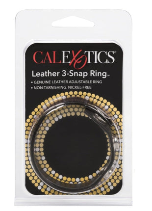 Calexotics Leather 3-Snap Ring Deri Penis Halkası