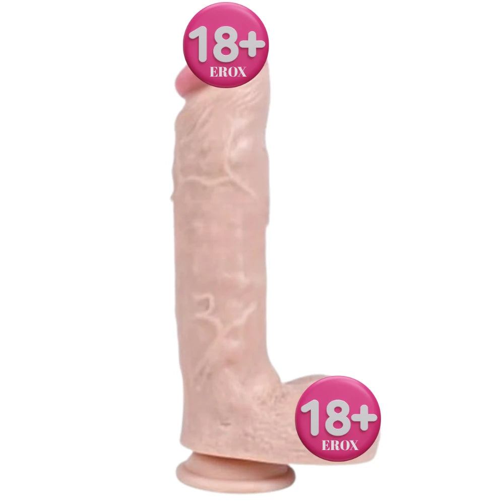 Spartacus 24 cm Çift Katmanlı Realistik Dildo – Ten Rengi