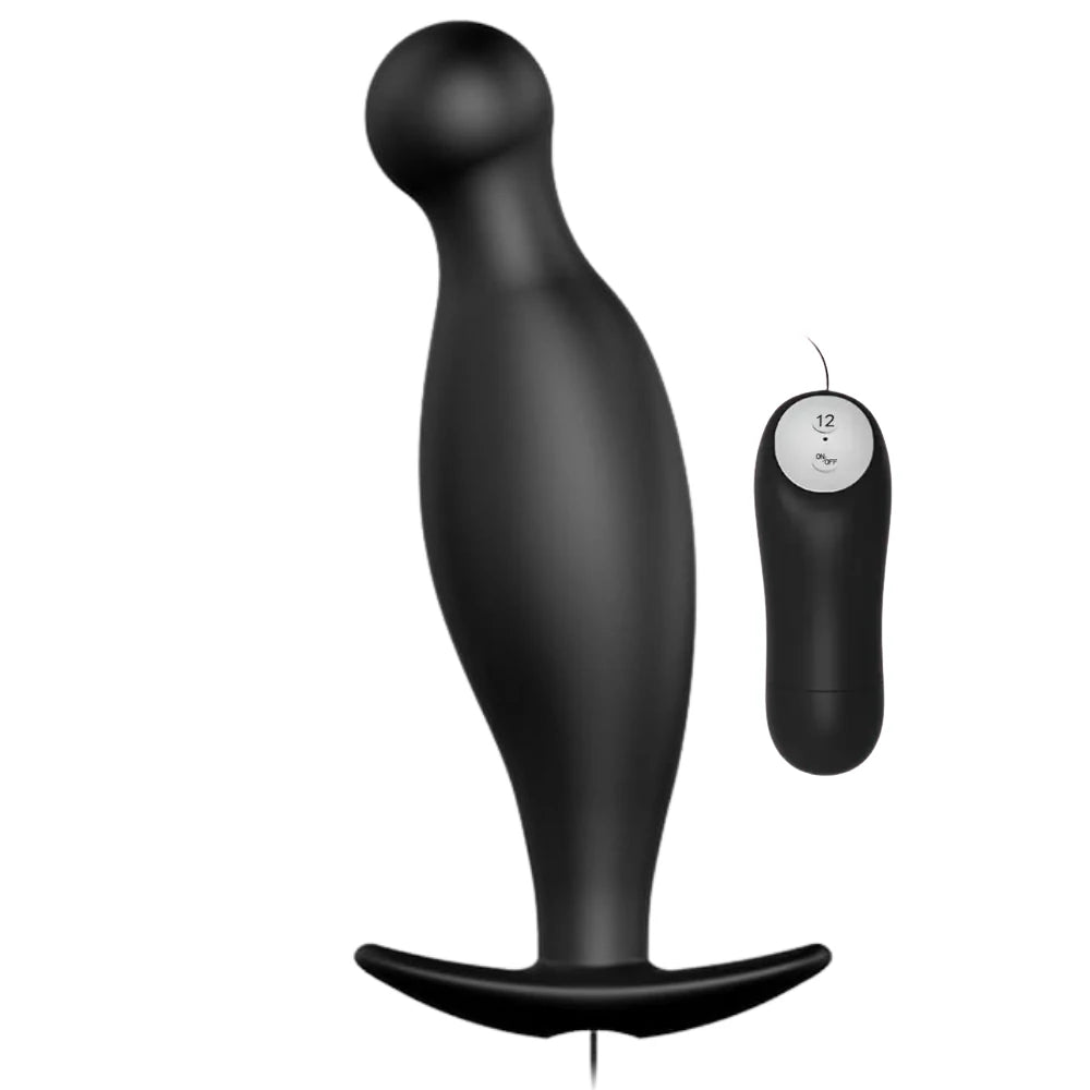 Special Anal Stimulation Kablolu Kumandalı 12 Modlu Anal Vibratör – Siyah