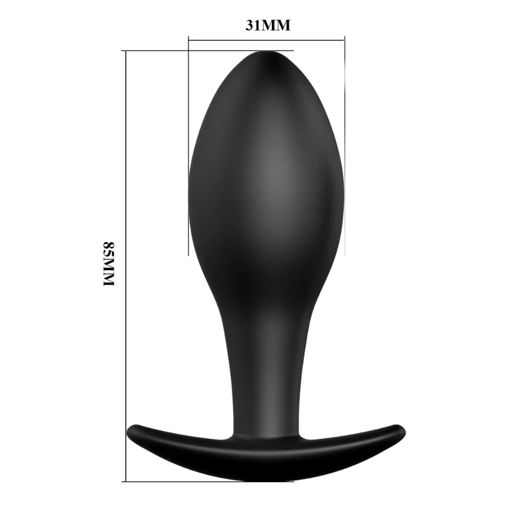 oval uçlu kompakt silikon anal plug – görsel 2