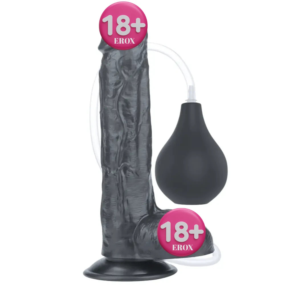 Squirt Extreme Pompalı Boşalabilir Realistik Dildo 28 cm – Esmer
