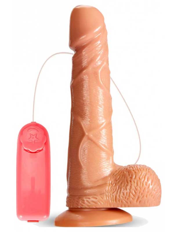 17 cm dönen gövdeli titreşimli dildo – görsel 1