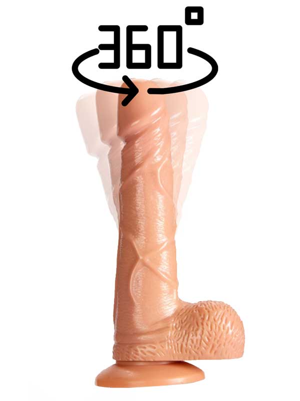17 cm dönen gövdeli titreşimli dildo – görsel 3