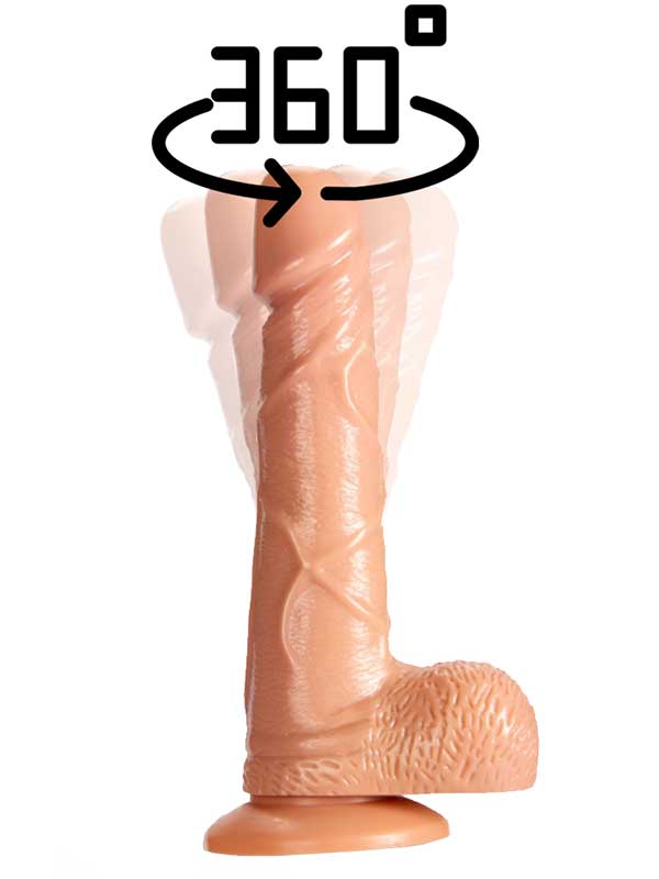 19 cm dönen gövdeli titreşimli dildo – görsel 3