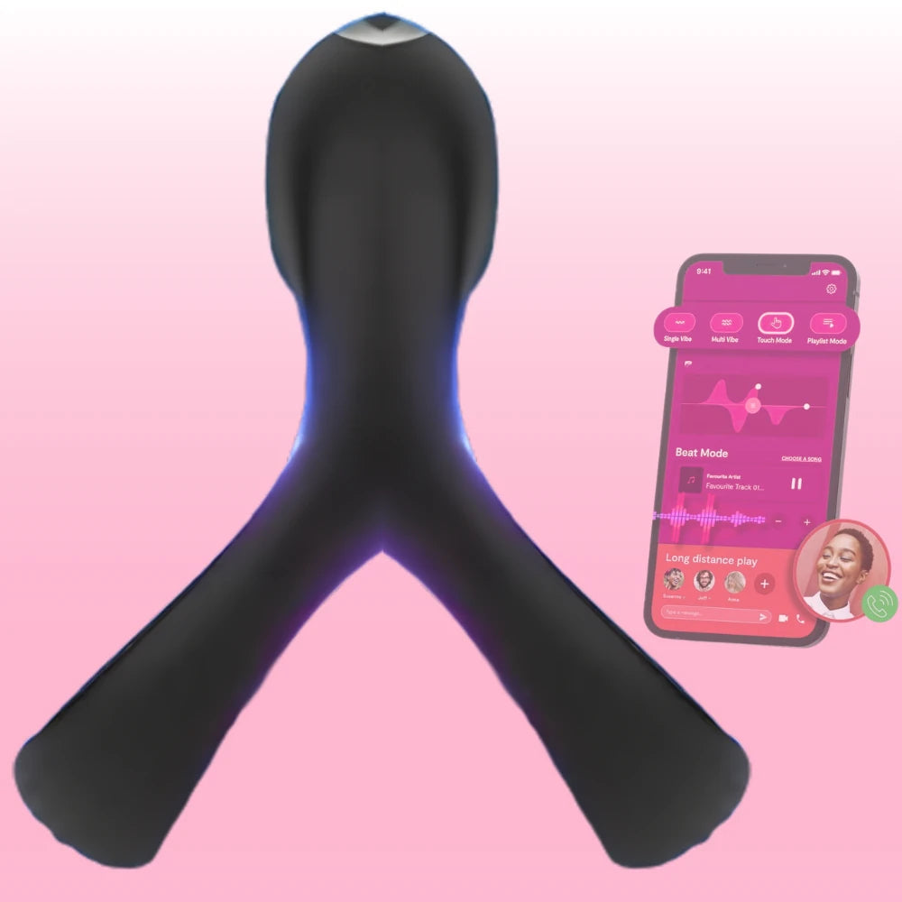Telefon Kontrollü Manyetik Şarjlı Titreşimli Penis Halkası