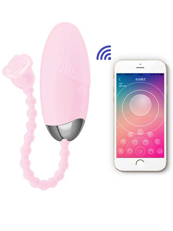Telefon Kontrollü Yumurta Vibratör – Pembe, 21 cm Kuyruklu