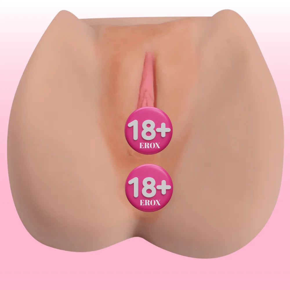 Tiffani Mini Kalça Mastürbatör – Çift Girişli TPR, 18 x 19 cm
