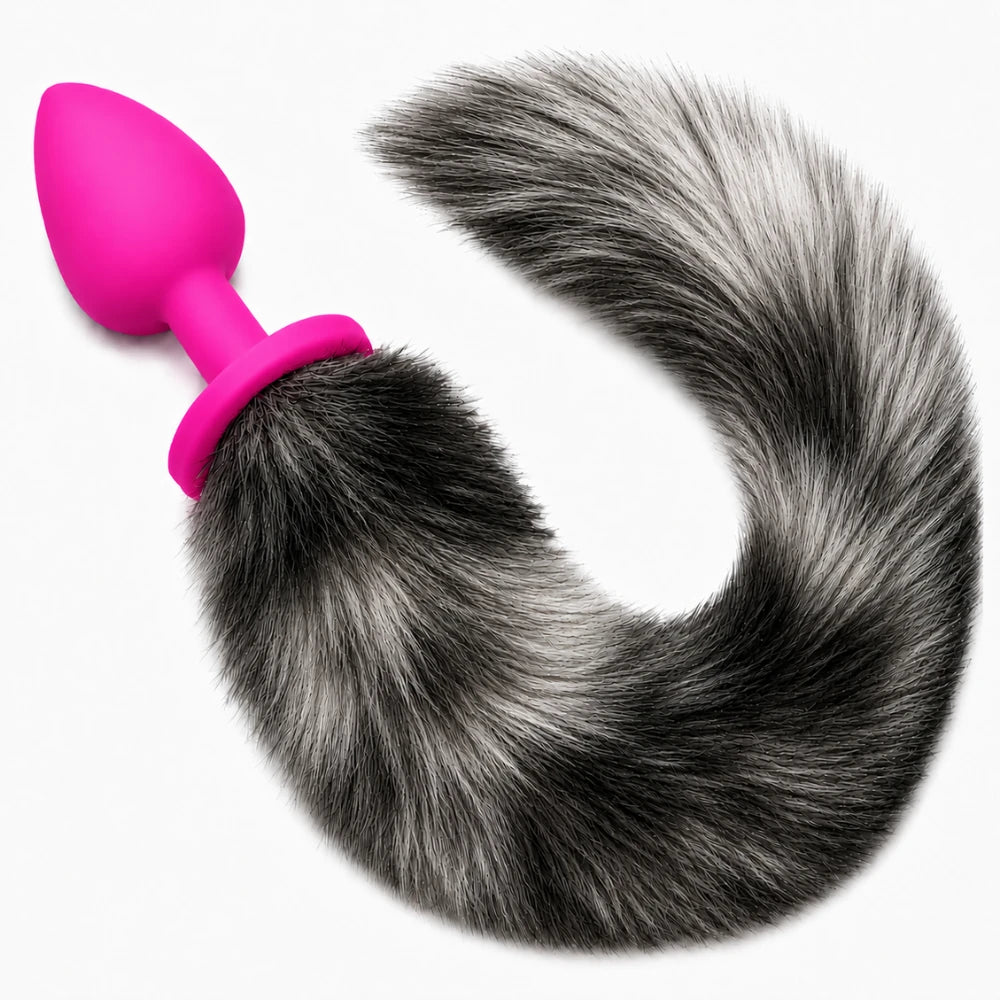 pembe tilki kuyruklu silikon anal plug – görsel 1