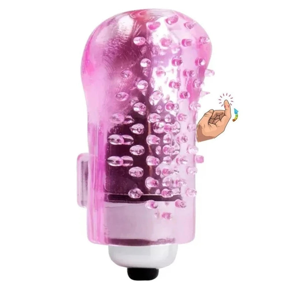 tırtıklı silikon parmak vibratörü – Pink – görsel 10
