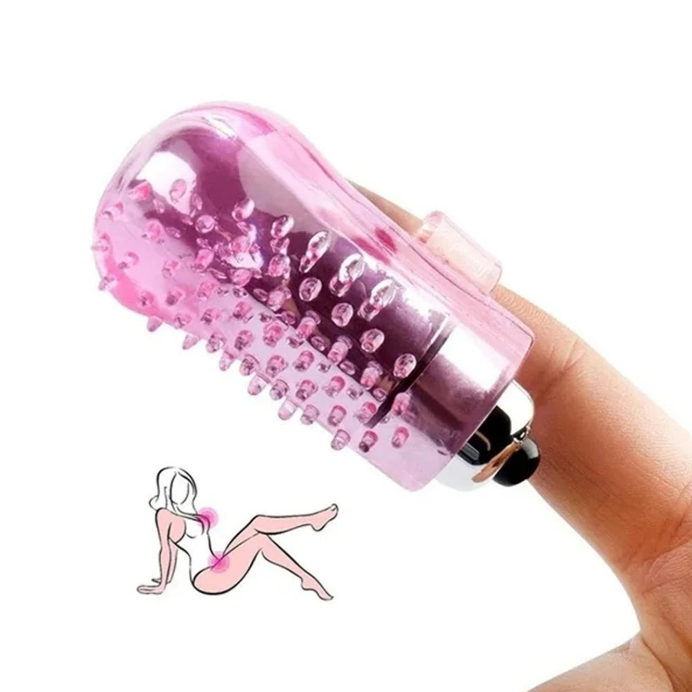 tırtıklı silikon parmak vibratörü – Pink – görsel 11