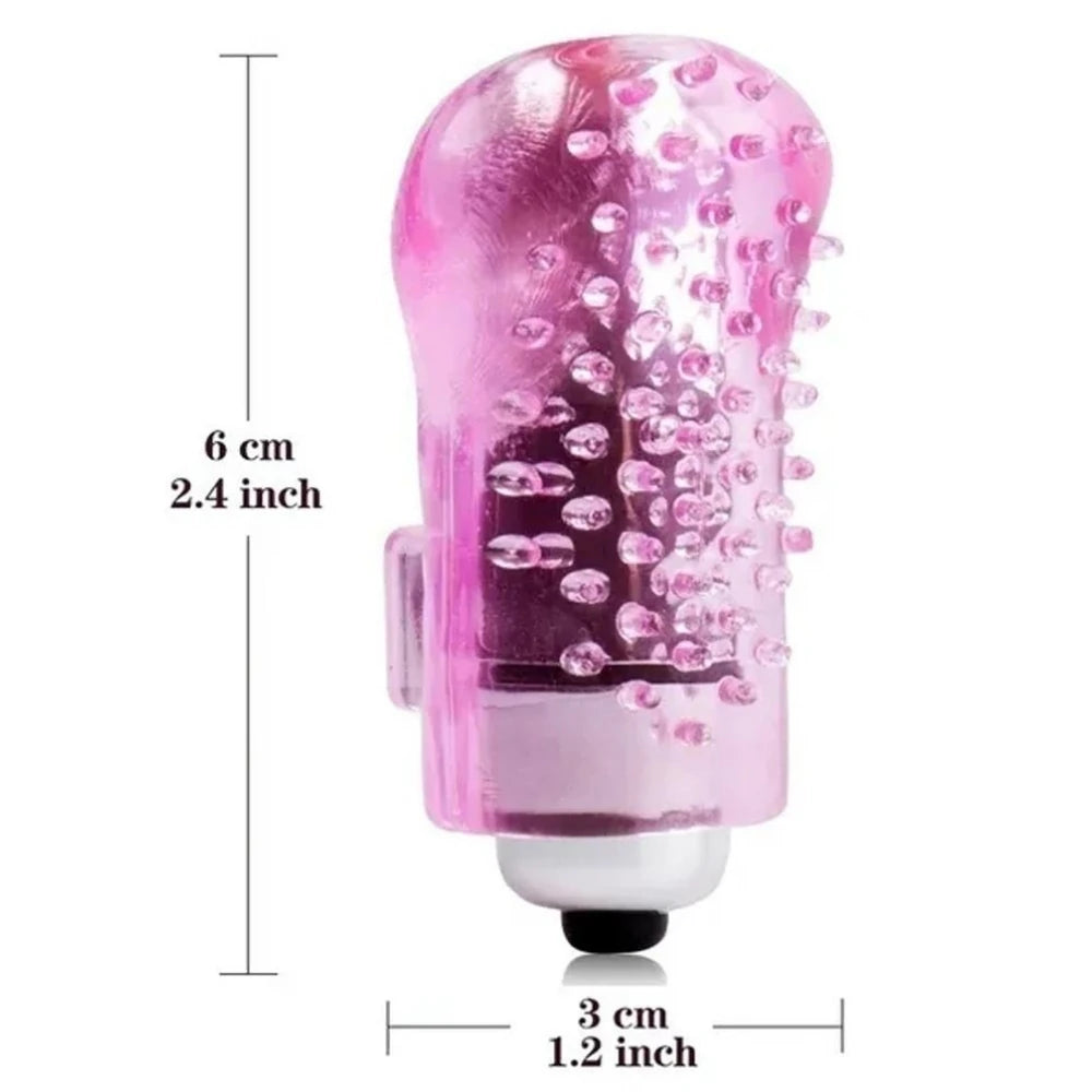 tırtıklı silikon parmak vibratörü – Pink – görsel 13
