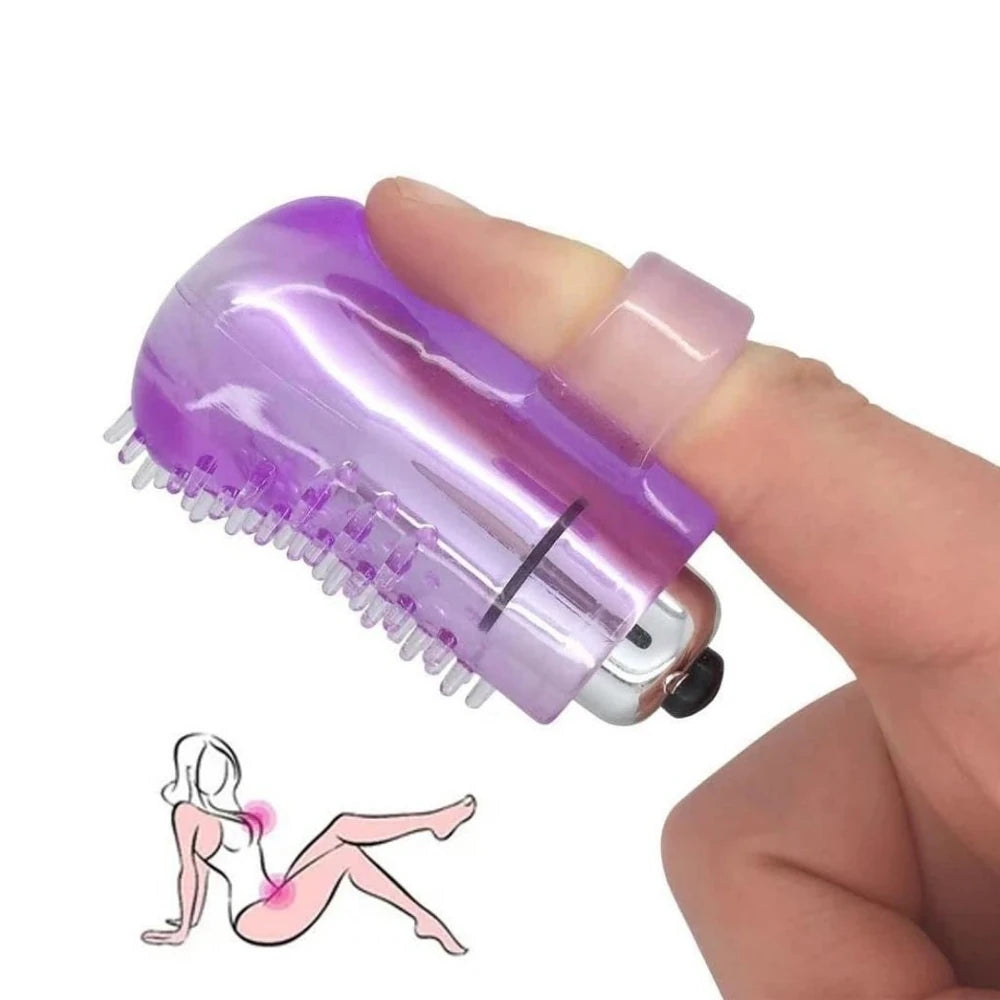 tırtıklı silikon parmak vibratörü – Purple – görsel 3