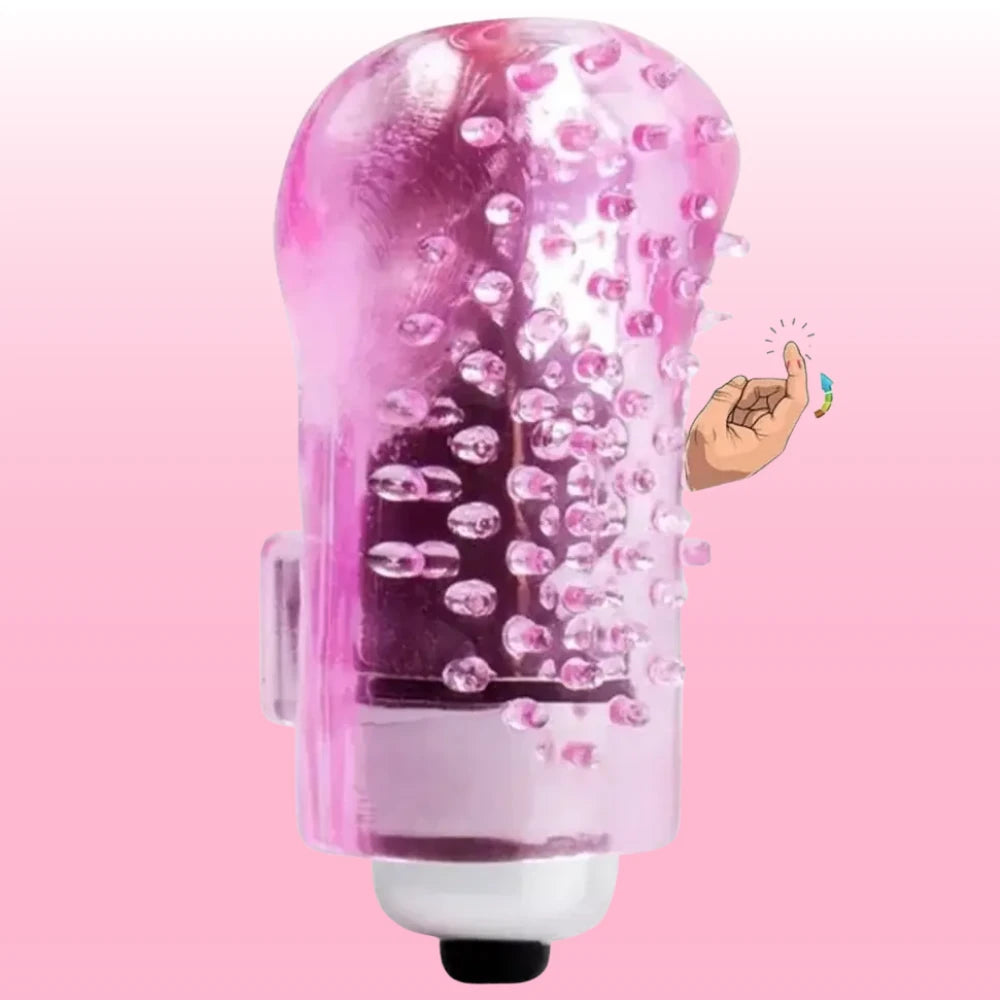 tırtıklı silikon parmak vibratörü – Pink – görsel 9