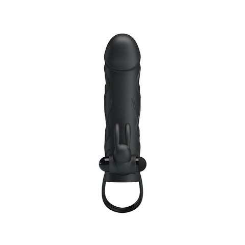 Titreşimli Rabbit Penis Kılıfı, Çıkarılabilir Bullet ve Testis Halkalı