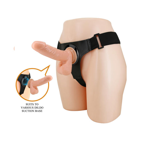 Tom Universal Strap-On Harness Seti – Vantuz Tabanlı Dildo 20 cm