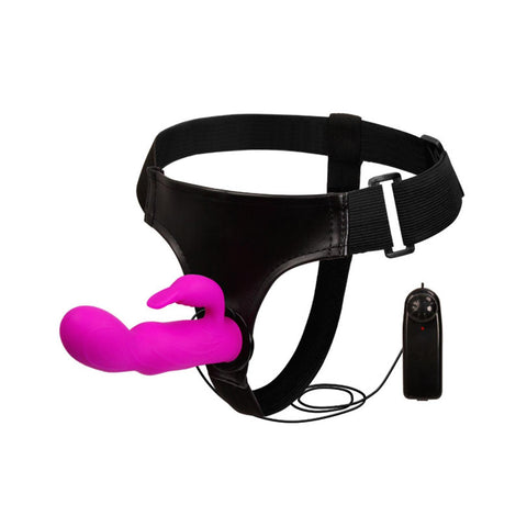 Ultra Harness Bunny Uzantılı Titreşimli Strap-On Set – 15 cm