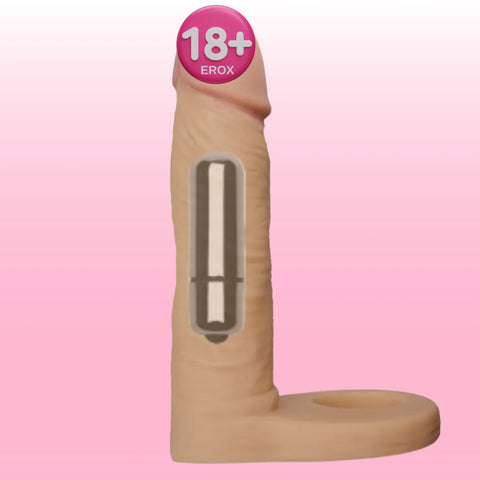 Ultra Soft Double Titreşimli Halkalı Anal Penis – 14,7 cm