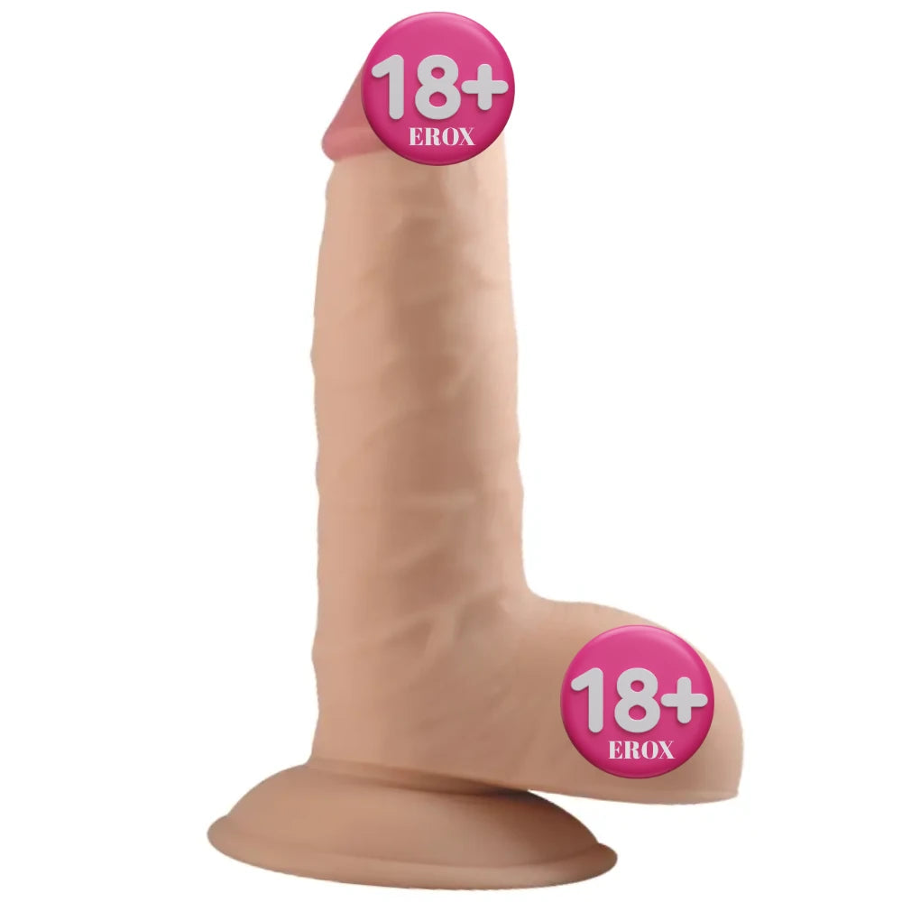 Ultra Soft Dude Esnek Gövdeli Realistik Dildo – 18 cm, 393 g