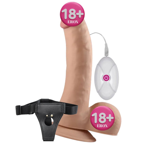 Ultra Soft Dude Kablolu Kumandalı Titreşimli Realistik Penis 20 cm