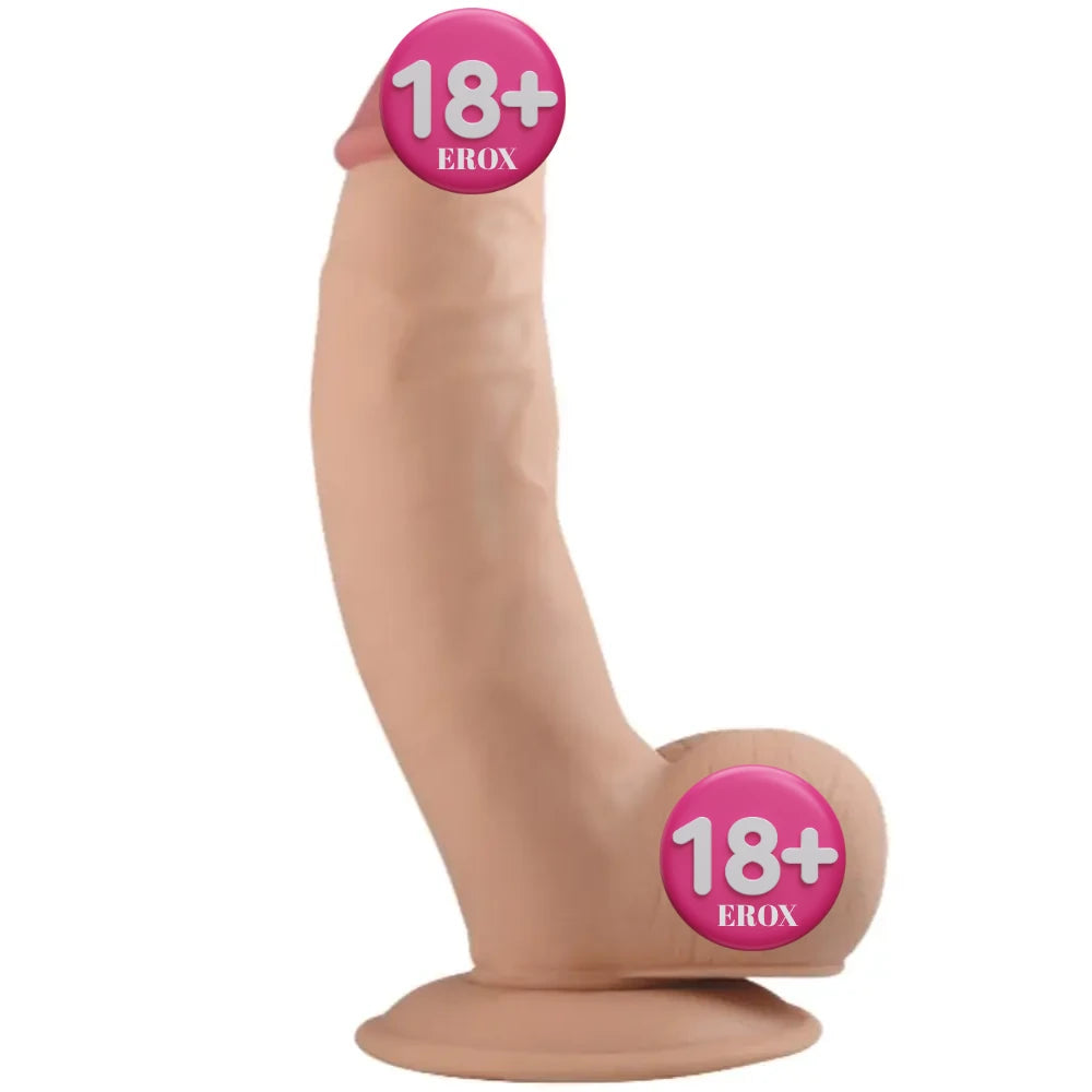 Ultra Soft Dude Vantuzlu Realistik Dildo – 20 cm, Ø4,5 cm, 409 g