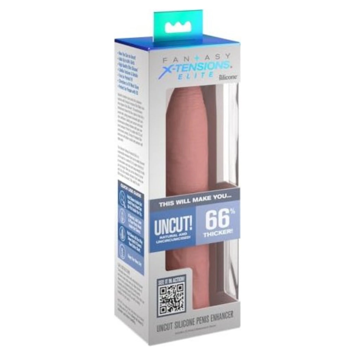 Uncut sünnetsiz görünümlü silikon penis kılıfı – görsel 3