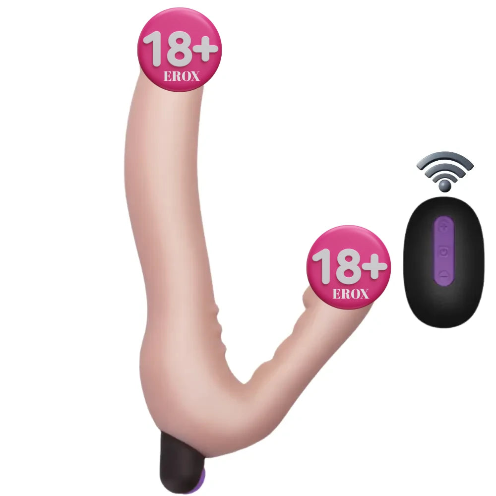 uzaktan kumandalı strapless strap-on vibratör – görsel 1
