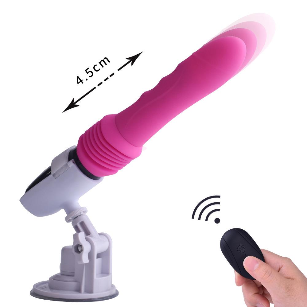 Uzaktan Kumandalı Teleskopik Dildo Vibratör 28,6 cm – Pembe, Vantuzlu