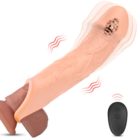 Uzaktan Kumandalı Titreşimli Silikon Penis Kılıfı – 10 Mod