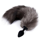 peluş kuyruklu silikon anal plug – Black – görsel 2