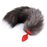 peluş kuyruklu silikon anal plug – Red – görsel 6