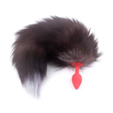 peluş kuyruklu silikon anal plug – Red – görsel 7